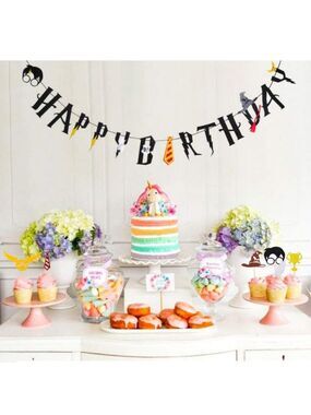 Harry Potter Birthday Banner & cupcake toppers